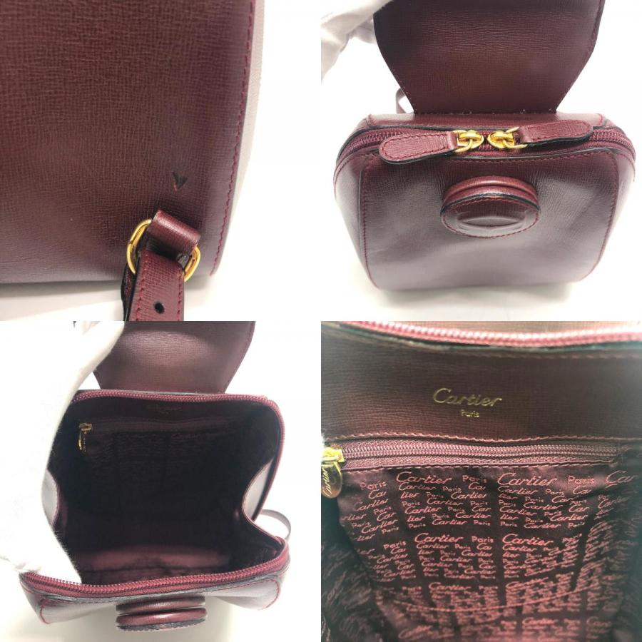CARTIER カルティエ マストライン ミニリュック バッグパック リュックサック レザー ボルドー レディース【中古】 | Cartier | 08