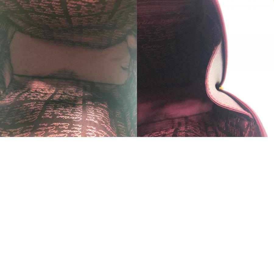 CARTIER カルティエ マストライン ミニリュック バッグパック リュックサック レザー ボルドー レディース【中古】 | Cartier | 09