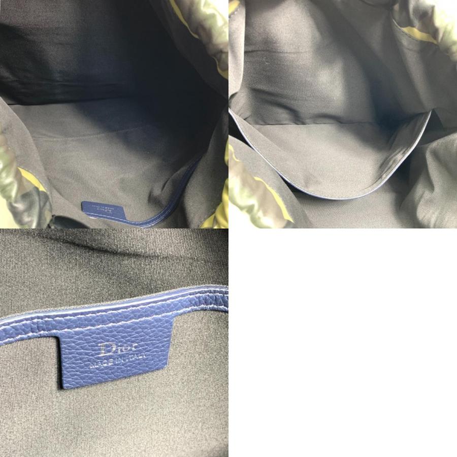 DIOR HOMME ディオール・オム カモフラージュ 迷彩 巾着 リュックサック レザー グリーン メンズ【中古】 | Dior HOMME | 09