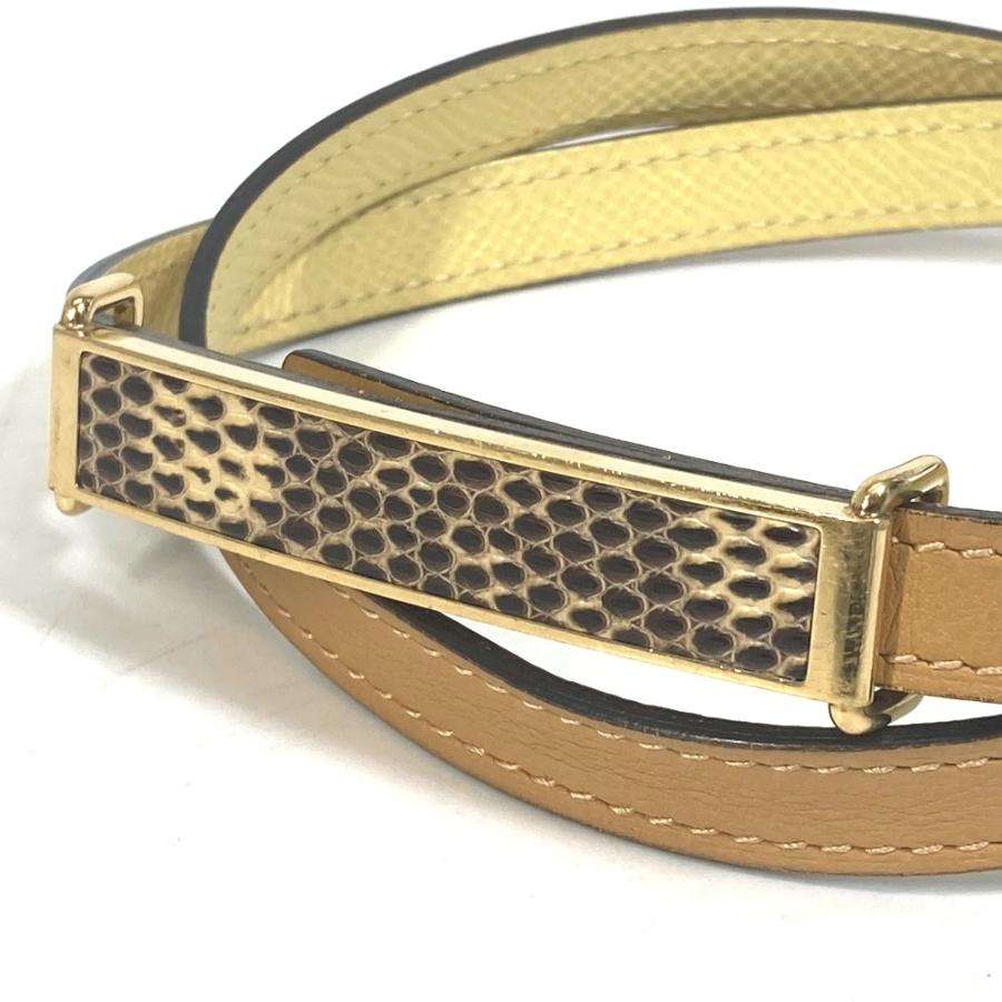 HERMES エルメス 細ベルト ベルト レザー R□刻 ジョーヌプッサン/ジョーヌアンブル イエロー レディース.【中古】 | HERMES | 04