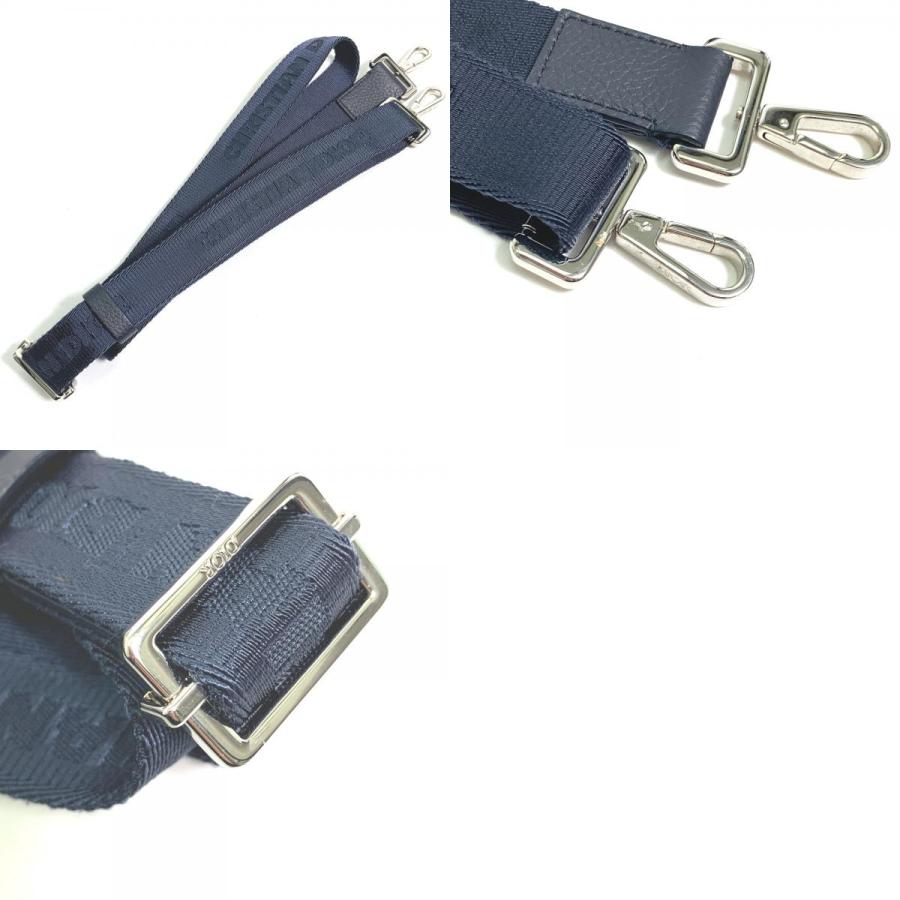 Dior ディオール ロゴ 2PUBC120GBC H07E ダブルジップポケット ショルダーバッグ レザー グレー メンズ【中古】 |  | 09