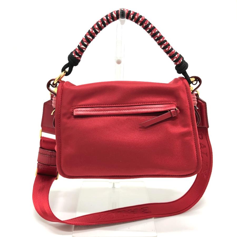 BALLY バリー 2WAY ハンドバッグ ナイロン レッド レディース【中古 