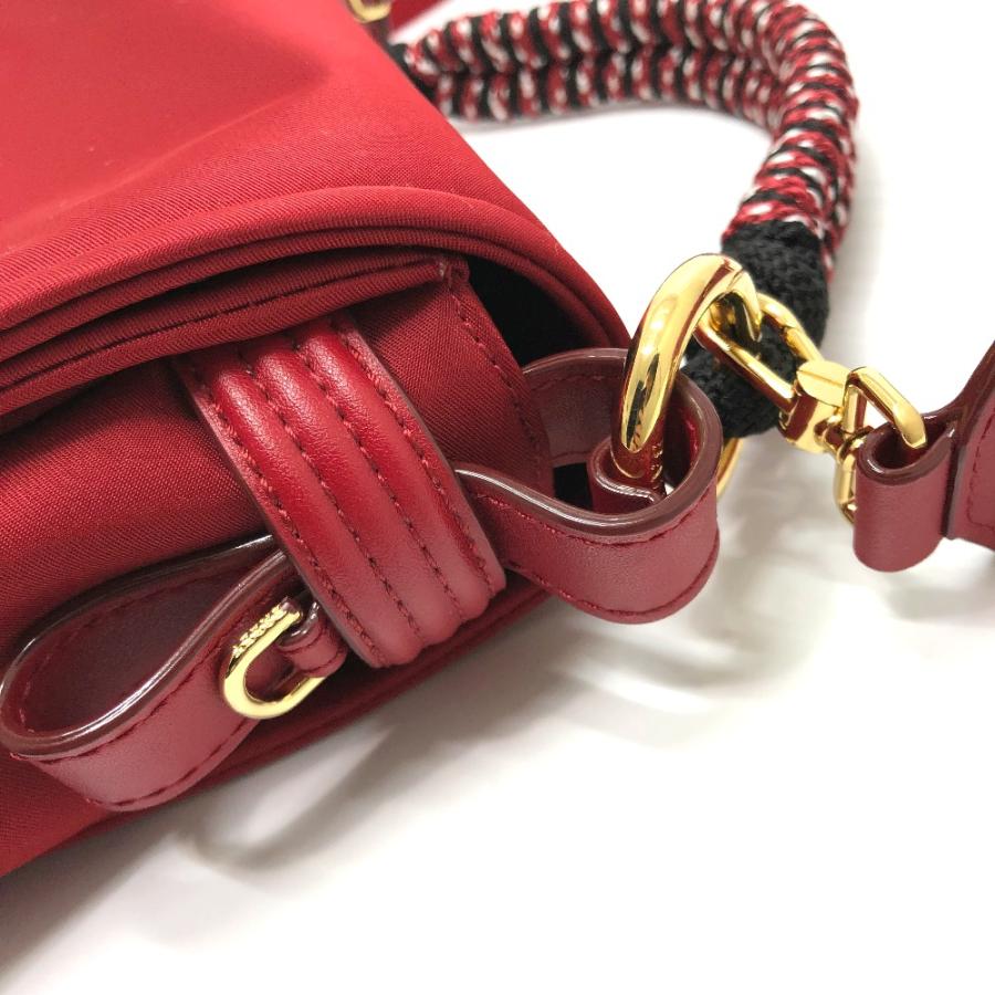 BALLY バリー 2WAY ハンドバッグ ナイロン レッド レディース【中古