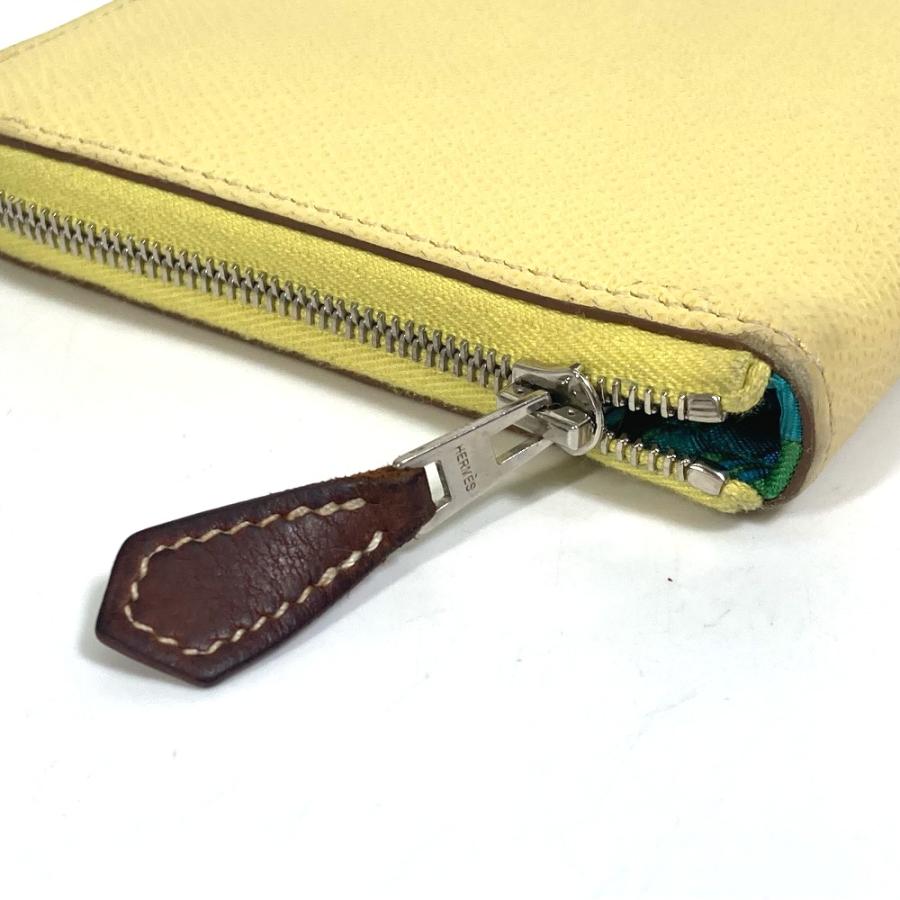 HERMES エルメス アザップロング シルクイン ラウンドファスナー 長財布 X刻 ジョーヌ イエロー レディース【中古】 | HERMES | 04