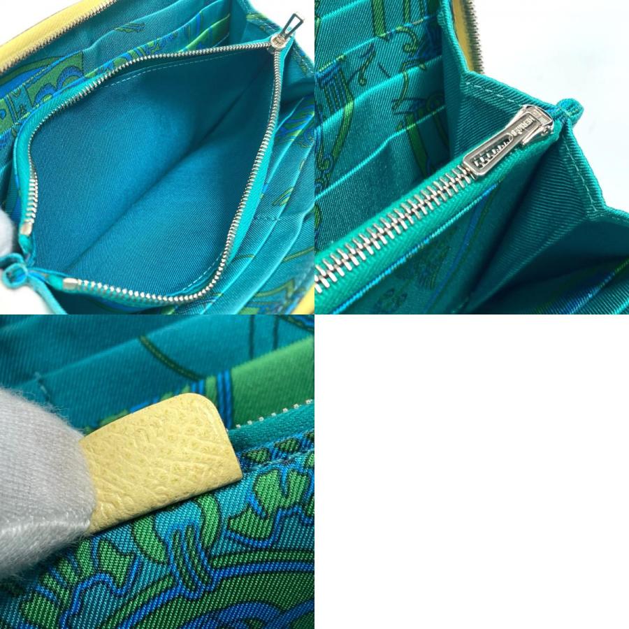 HERMES エルメス アザップロング シルクイン ラウンドファスナー 長財布 X刻 ジョーヌ イエロー レディース【中古】 | HERMES | 09