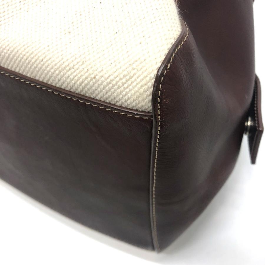 CELINE セリーヌ 165952 ロゴ ボストンバッグ キャンバス/レザー ベージュ/ブラウン レディース【中古】 | CELINE | 03