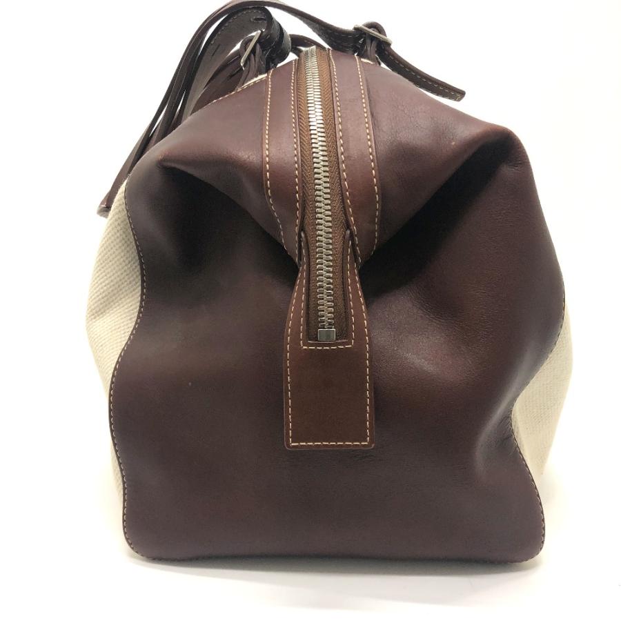 CELINE セリーヌ 165952 ロゴ ボストンバッグ キャンバス/レザー ベージュ/ブラウン レディース【中古】 | CELINE | 05