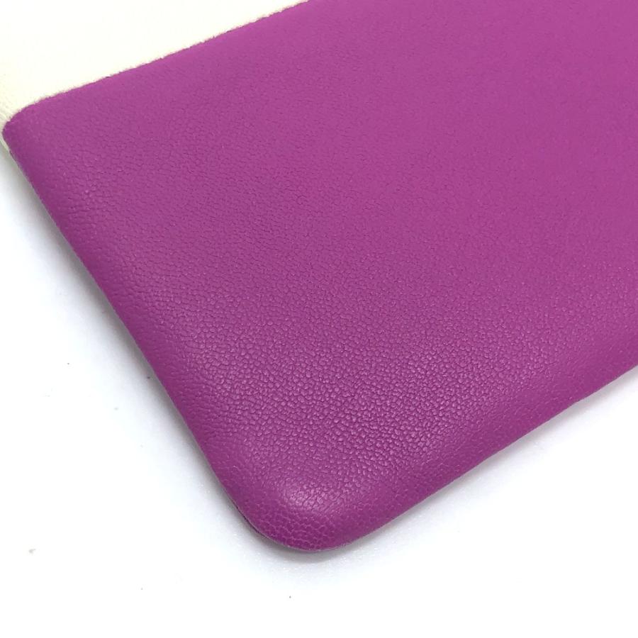 CELINE セリーヌ S-GM-4166 バイカラー クラッチバッグ レザー ホワイト/パープル レディース【中古】 | CELINE | 02