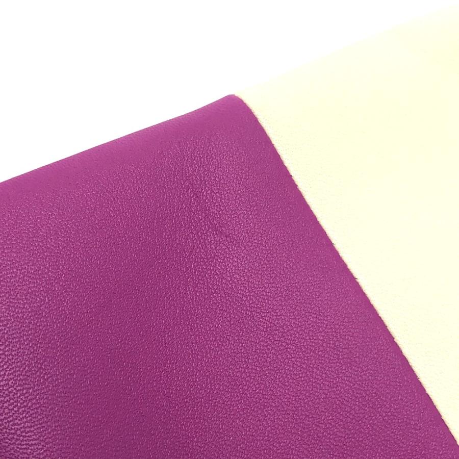 CELINE セリーヌ S-GM-4166 バイカラー クラッチバッグ レザー ホワイト/パープル レディース【中古】 | CELINE | 06