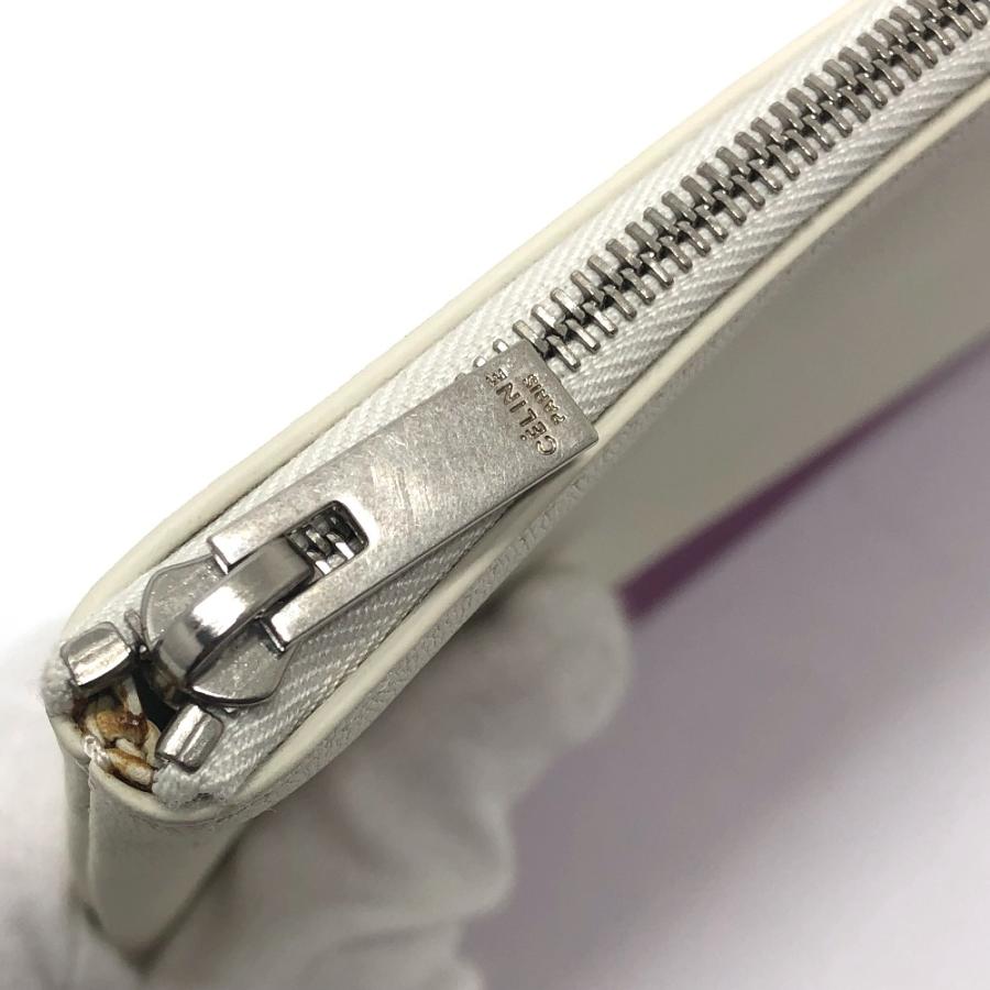 CELINE セリーヌ S-GM-4166 バイカラー クラッチバッグ レザー ホワイト/パープル レディース【中古】 | CELINE | 07