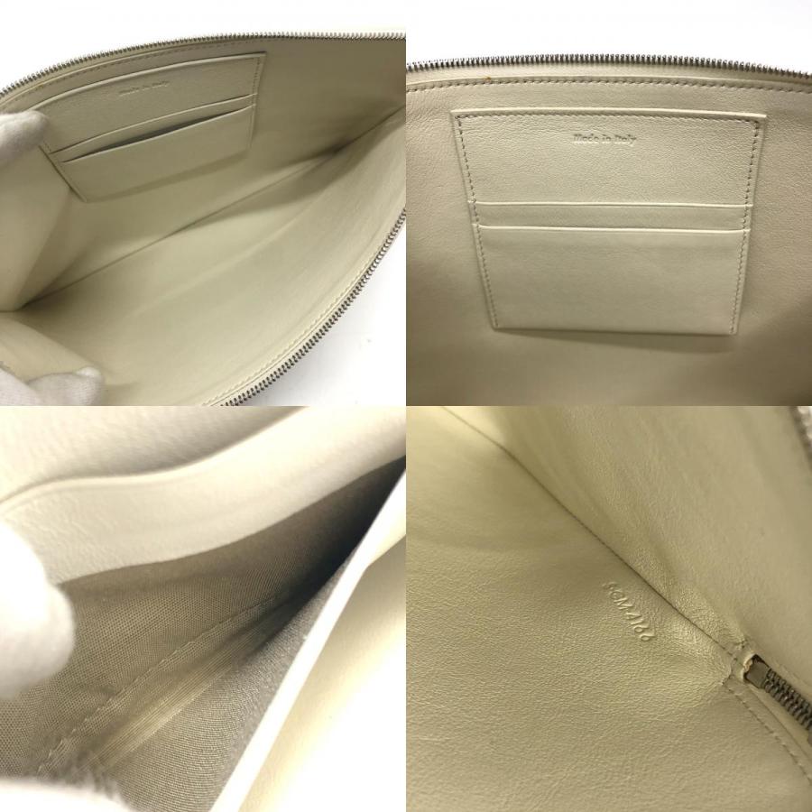 CELINE セリーヌ S-GM-4166 バイカラー クラッチバッグ レザー ホワイト/パープル レディース【中古】 | CELINE | 09