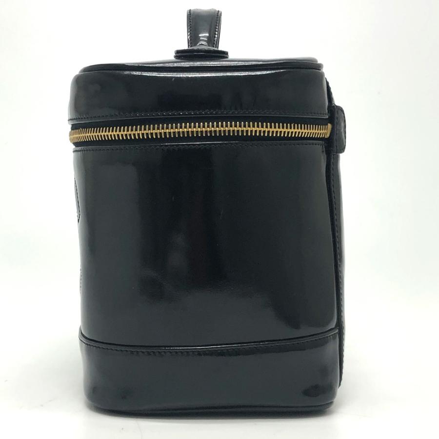 CHANEL シャネル A01998 CC ココマーク ヴィンテージ 化粧ポーチ バニティバッグ パテントレザー ブラック レディース【中古】 | CHANEL | 03