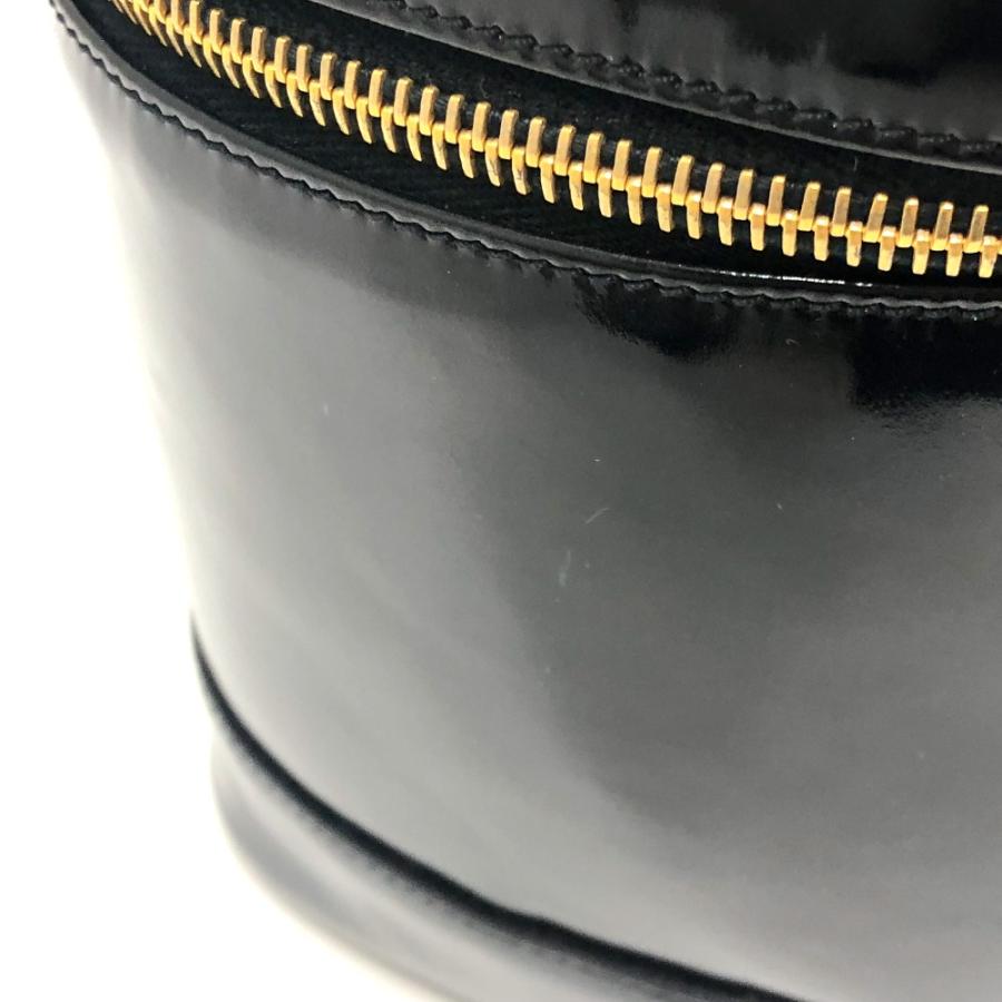 CHANEL シャネル A01998 CC ココマーク ヴィンテージ 化粧ポーチ バニティバッグ パテントレザー ブラック レディース【中古】 | CHANEL | 06