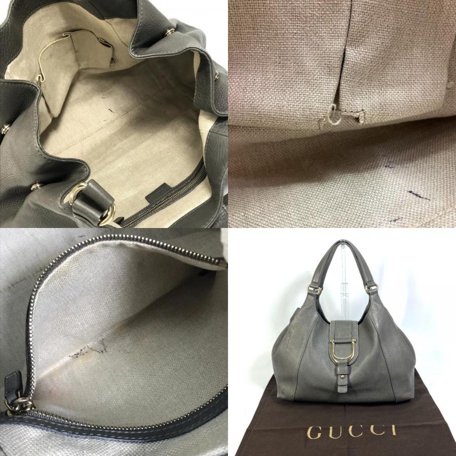 GUCCI グッチ 268747 D型リング ショルダーバッグ トートバッグ レザー  