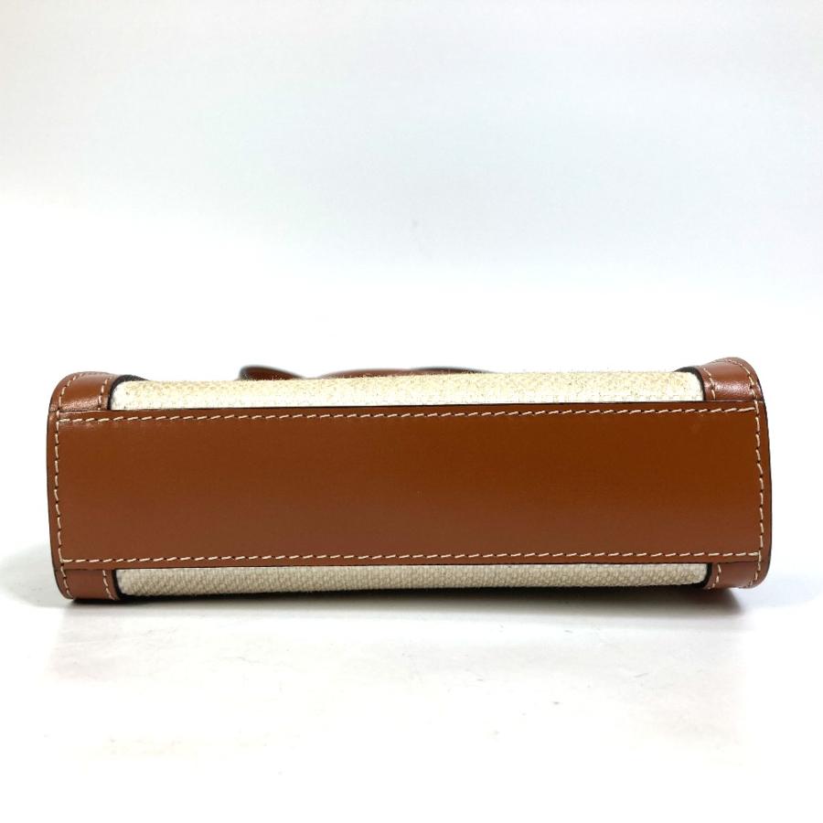 セリーヌ CELINE バーティカルカバ ミニ 193302DCI.02NT 馬車 カバン 2WAY ショルダーバッグ キャンバス/レザー ナチュラル ベージュ CELINE（セリーヌ） 193302DCI.02NT 馬車 バーティカルカバ ミニ 2WAY