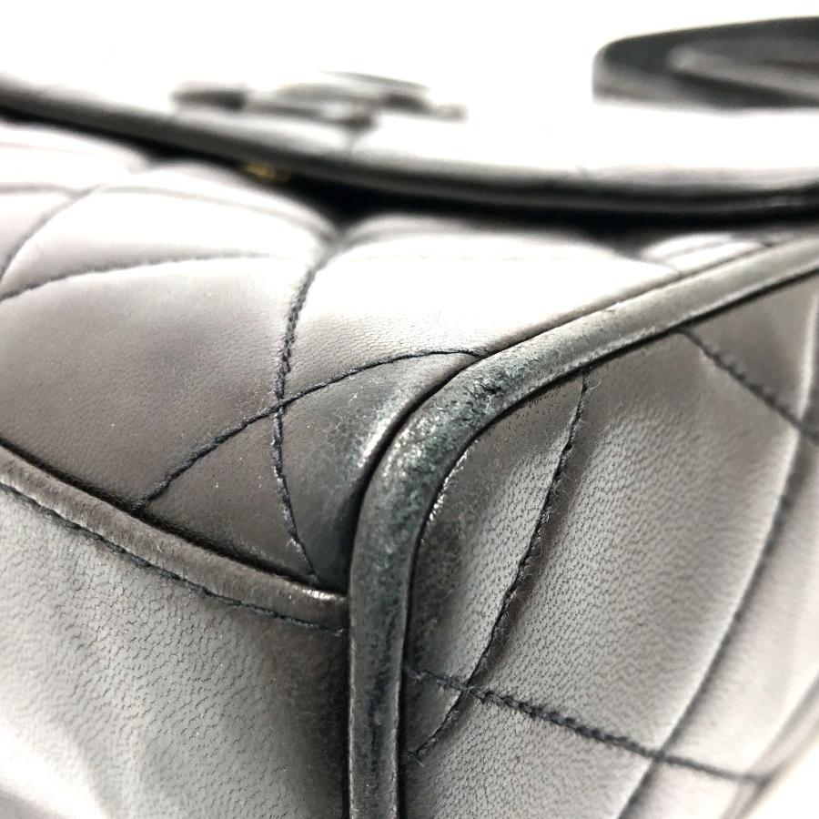 CHANEL シャネル CC ココマーク マトラッセ ショルダーバッグ ラムスキン ブラック レディース【中古】 | CHANEL | 04