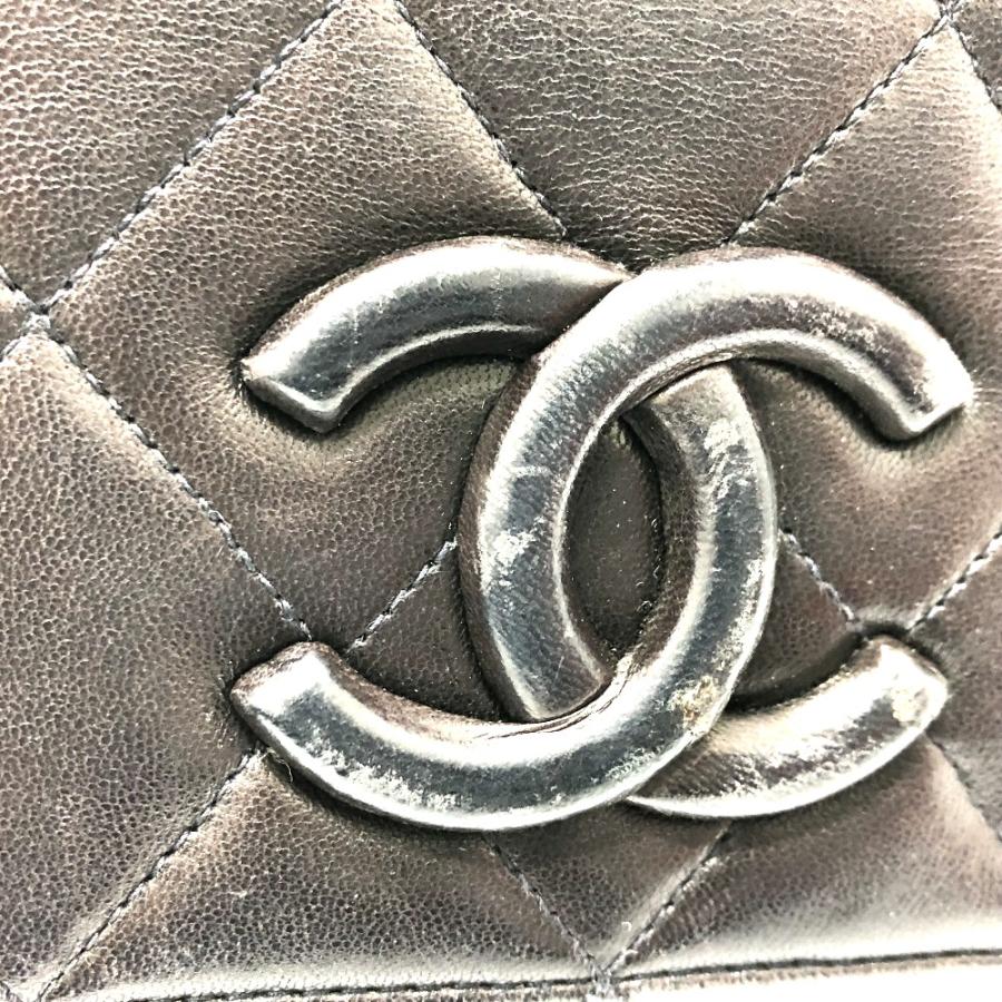 CHANEL シャネル CC ココマーク マトラッセ ショルダーバッグ ラムスキン ブラック レディース【中古】 | CHANEL | 07