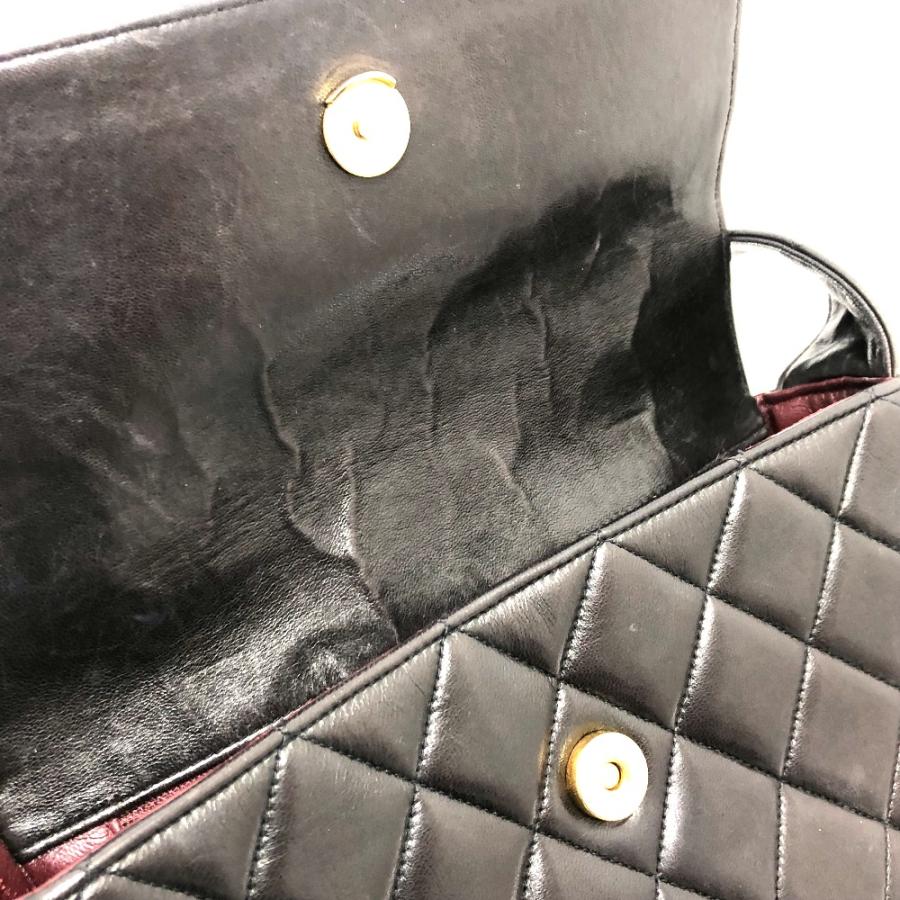 CHANEL シャネル CC ココマーク マトラッセ ショルダーバッグ ラムスキン ブラック レディース【中古】 | CHANEL | 08