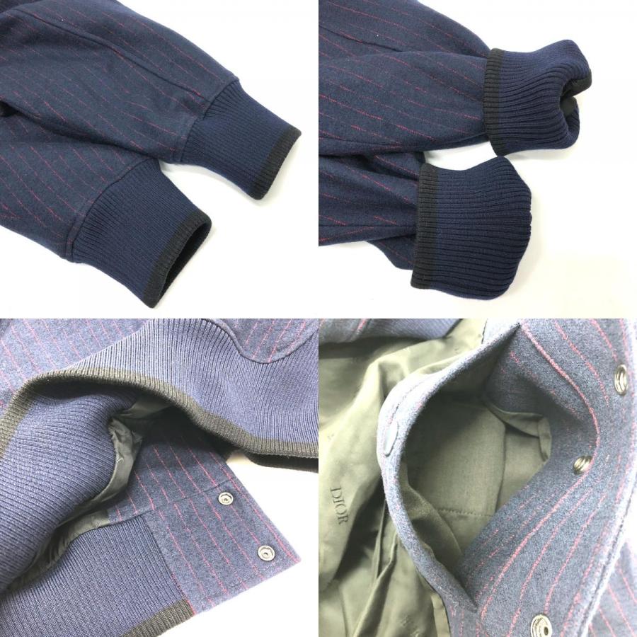 Dior ディオール 213J431A0738 アトリエ ストリート スタイル ブルゾン ジャケット ウール ネイビー メンズ【中古】の画像