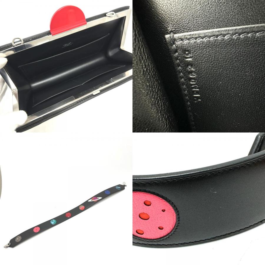 エルメス HERMES サックアマリース ロケット/スペース/宇宙 カバン ショルダーバッグ レザー Y刻 ブラック HERMES - エルメス HERMES サックアマリース ロケット/スペース/宇宙