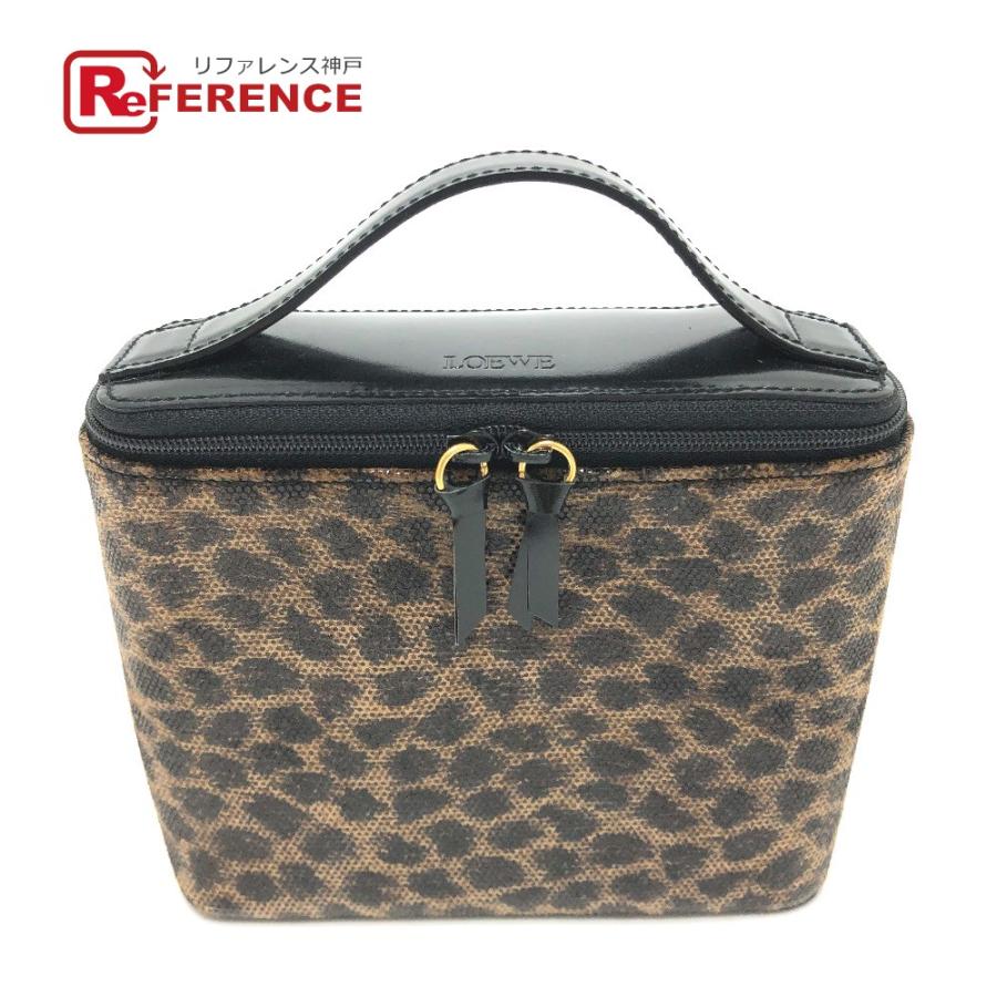 LOEWE ロエベ レオパード ミニ/化粧ポーチ カバン バニティバッグ レザー レディース【中古】 | LOEWE