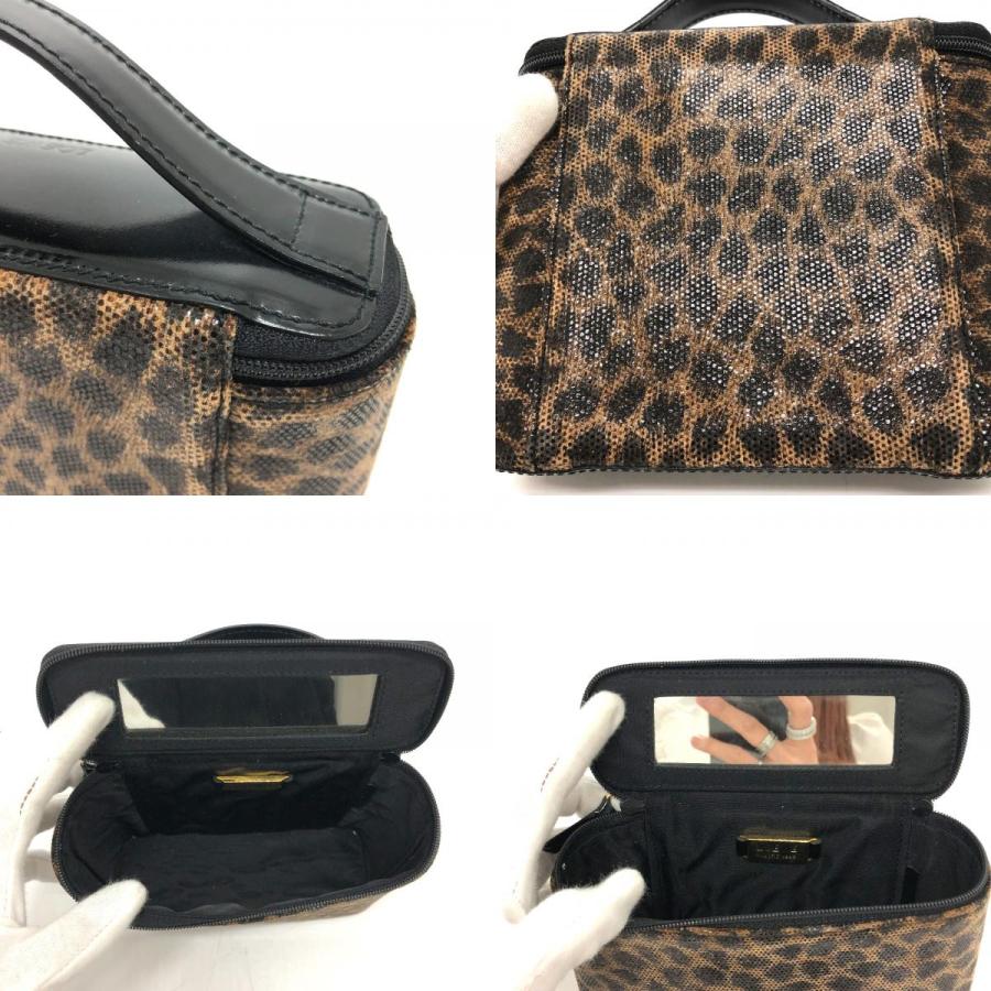 LOEWE ロエベ レオパード ミニ/化粧ポーチ カバン バニティバッグ レザー レディース【中古】 | LOEWE | 08