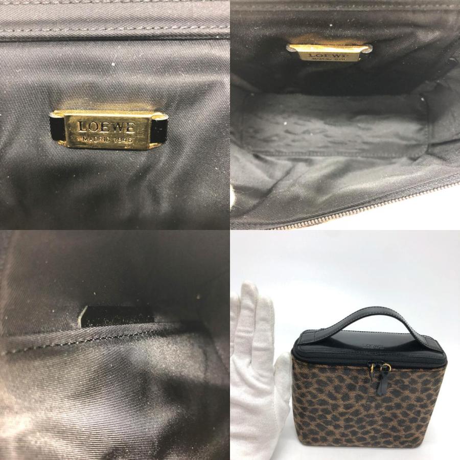 LOEWE ロエベ レオパード ミニ/化粧ポーチ カバン バニティバッグ レザー レディース【中古】 | LOEWE | 09