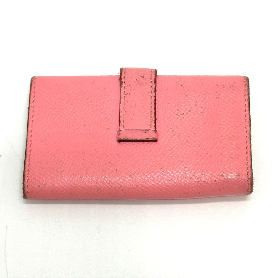 HERMES エルメス H金具 ベアン 4連 キーケース ヴォーエプソン T刻 ローズコンフェティ ピンク レディース【中古】_1