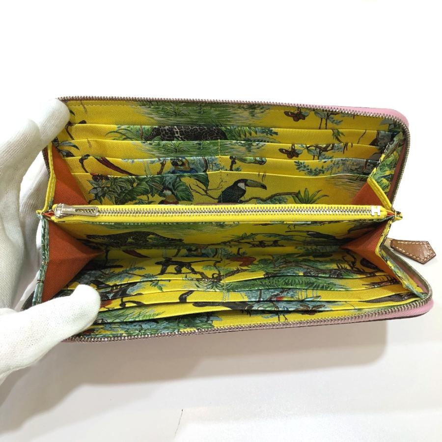 HERMES エルメス 総柄 アザップロング シルクイン 長財布 ヴォーエプソン D刻 モーヴシルベスト イエロー レディース【中古】 | HERMES | 06