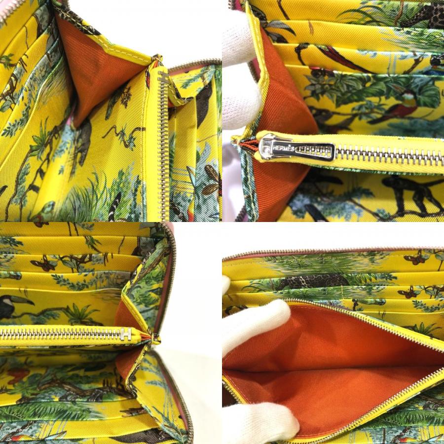 HERMES エルメス 総柄 アザップロング シルクイン 長財布 ヴォーエプソン D刻 モーヴシルベスト イエロー レディース【中古】 | HERMES | 08