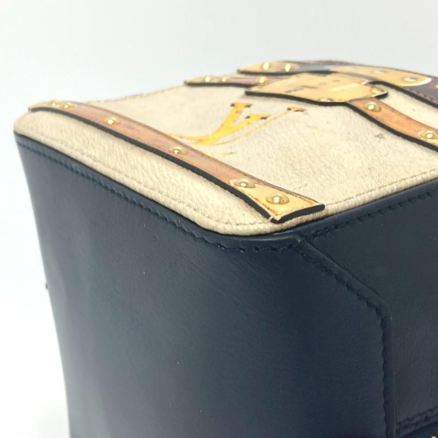 LOUIS VUITTON ルイヴィトン M52350 トロンプ ルイユ チェーン 2WAY ハンドバッグ レザー ブラック/ベージュ レディース【中古】