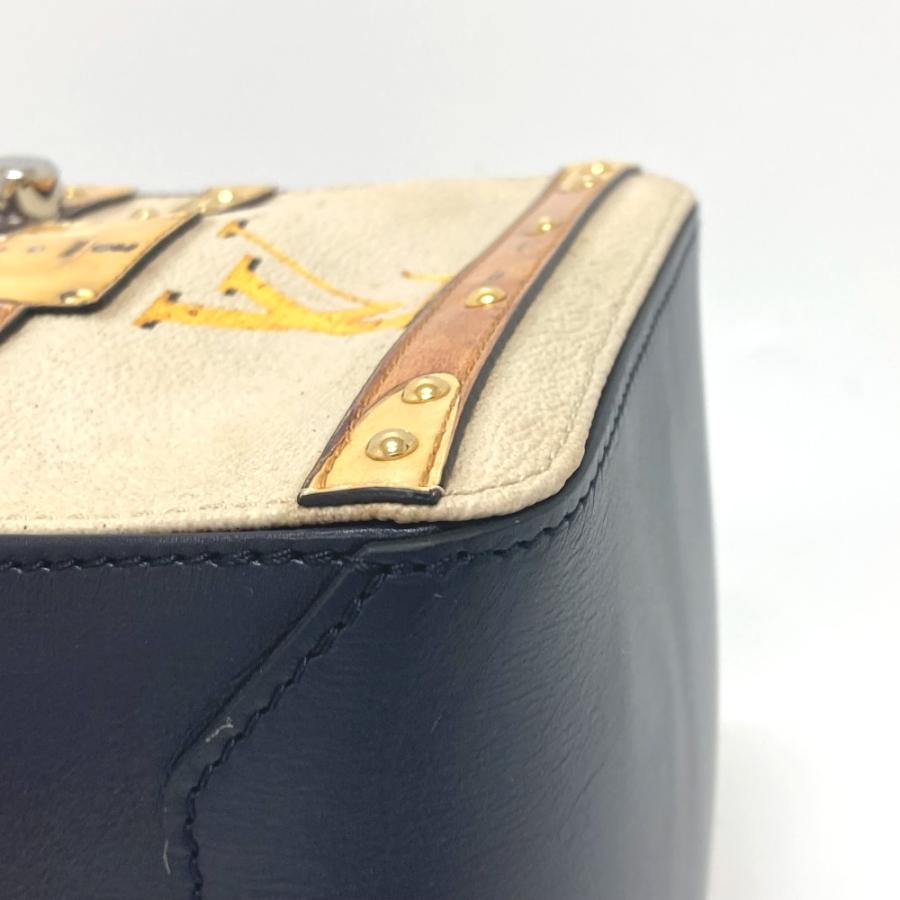 LOUIS VUITTON ルイヴィトン M52350 トロンプ ルイユ チェーン 2WAY ハンドバッグ レザー ブラック/ベージュ レディース【中古】
