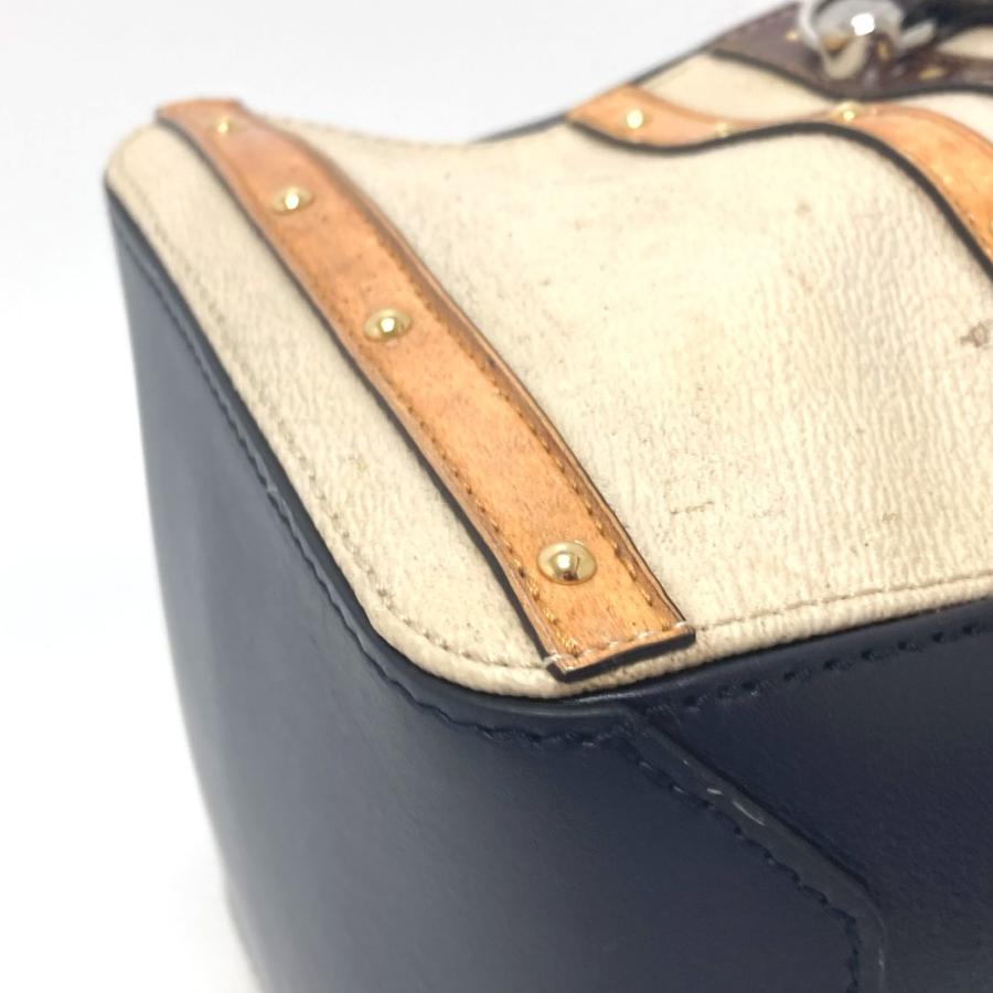 LOUIS VUITTON ルイヴィトン M52350 トロンプ ルイユ チェーン 2WAY ハンドバッグ レザー ブラック/ベージュ レディース【中古】