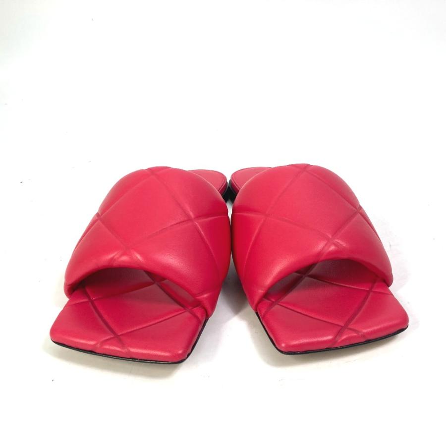 BOTTEGA VENETA ボッテガヴェネタ 639940 リド フラット RUBBER LIDO 靴 フラット イントレチャート  サンダル ロリポップ 【中古】未使用 |  | 01