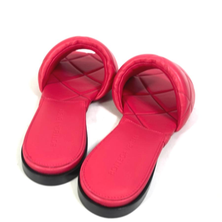 BOTTEGA VENETA ボッテガヴェネタ 639940 リド フラット RUBBER LIDO 靴 フラット イントレチャート  サンダル ロリポップ 【中古】未使用 |  | 08