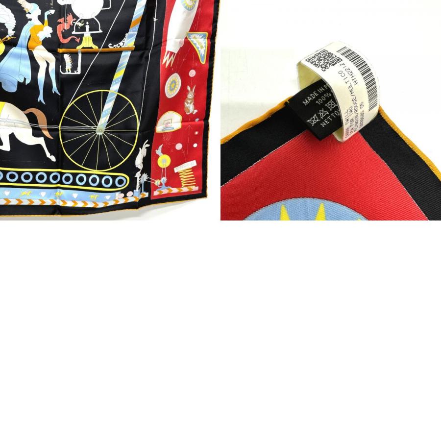 HERMES エルメス TEA FOR TWO カレ90 スカーフ シルク ブラック レディース【中古】未使用 | HERMES | 09