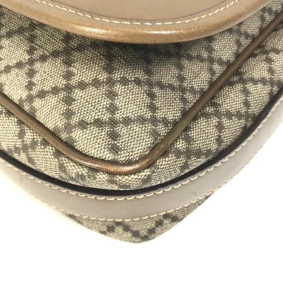 GUCCI グッチ 295679 斜め掛け カバン ディアマンテ　 フラップ付き ショルダーバッグ PVC/レザー ベージュ メンズ【中古】 | GUCCI | 06