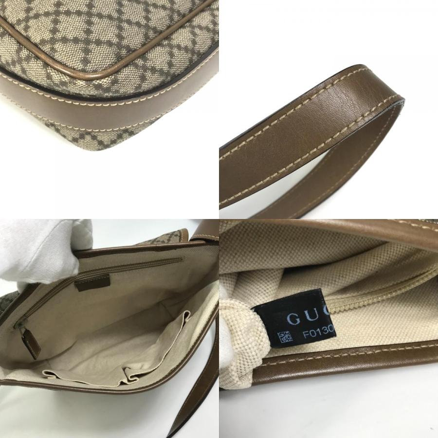 GUCCI グッチ 295679 斜め掛け カバン ディアマンテ　 フラップ付き ショルダーバッグ PVC/レザー ベージュ メンズ【中古】 | GUCCI | 08