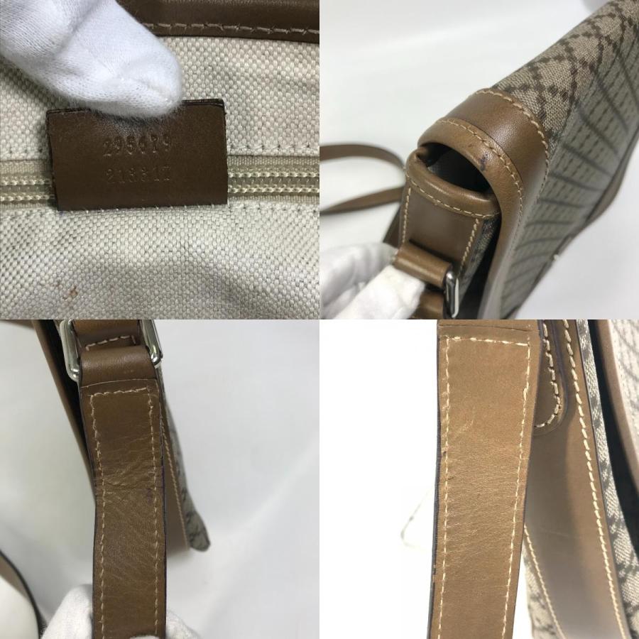 GUCCI グッチ 295679 斜め掛け カバン ディアマンテ　 フラップ付き ショルダーバッグ PVC/レザー ベージュ メンズ【中古】 | GUCCI | 09
