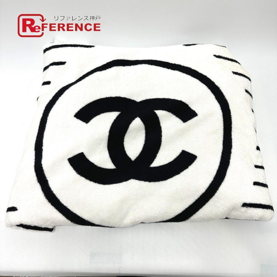 CHANEL シャネル スポーツ CC ココマーク ビーチタオル ブランケット コットン ホワイト レディース【中古】 | CHANEL