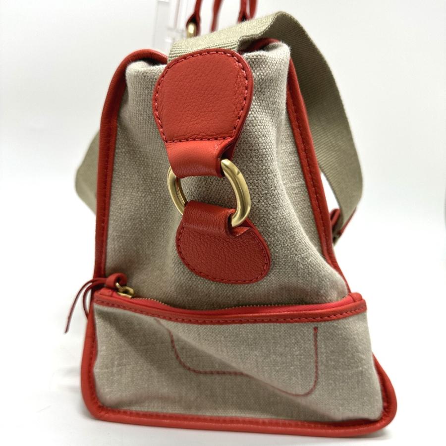 CELINE セリーヌ ロゴ ヴィンテージ 2WAY ボストンバッグ キャンバス/レザー ベージュ ユニセックス【中古】 | CELINE | 05