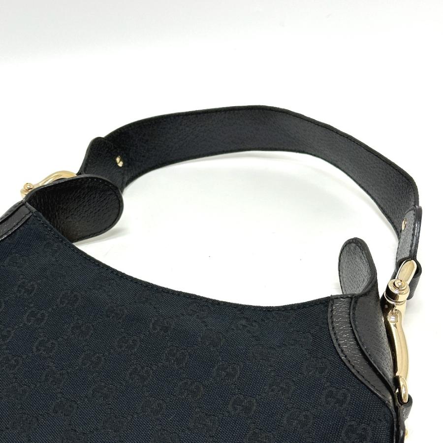 GUCCI（グッチ） 145826 GG ホースビット ハンドバッグ GGキャンバス 