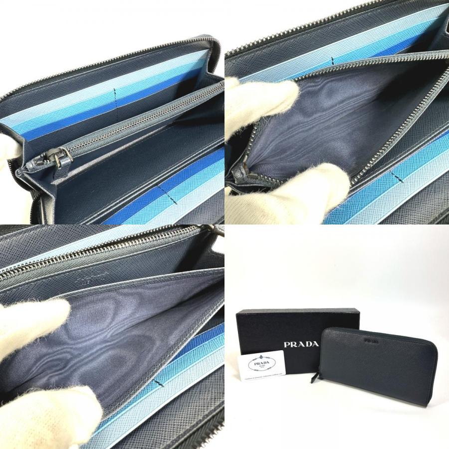 PRADA プラダ 2ML317 ロゴ ラウンドファスナー ウォレット 長財布  