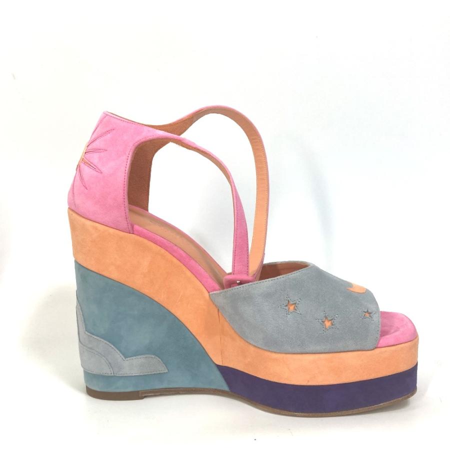 HERMES エルメス 靴 ヒール ウエッジソール ムーン スター 月 星  