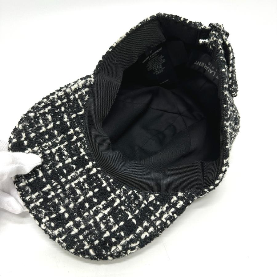 SAINT LAURENT PARIS サンローランキャップツイード キャップ