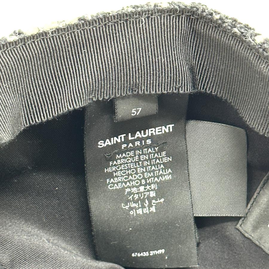 SAINT LAURENT PARIS サンローランパリ 676435 SL ロゴ ツイード  