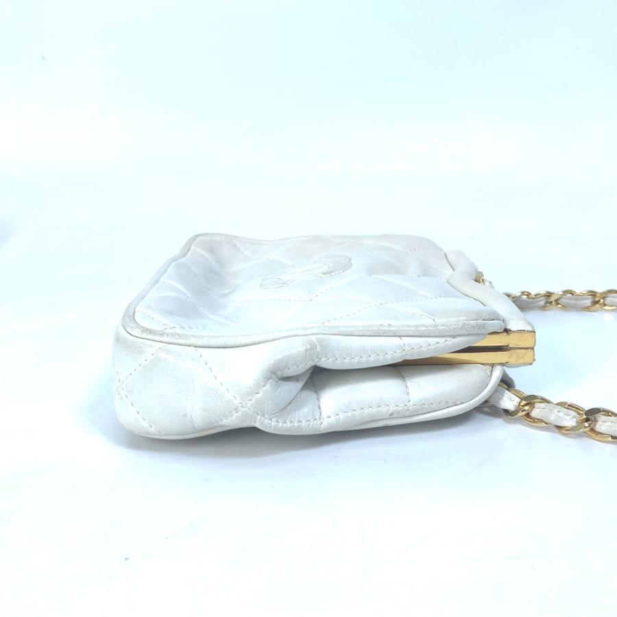 CHANEL シャネル ココマーク CC マトラッセ キルティング がま口 フリンジ付 ウエストポーチ チェーン ウエストバッグ ラムスキン【中古】 | CHANEL | 03