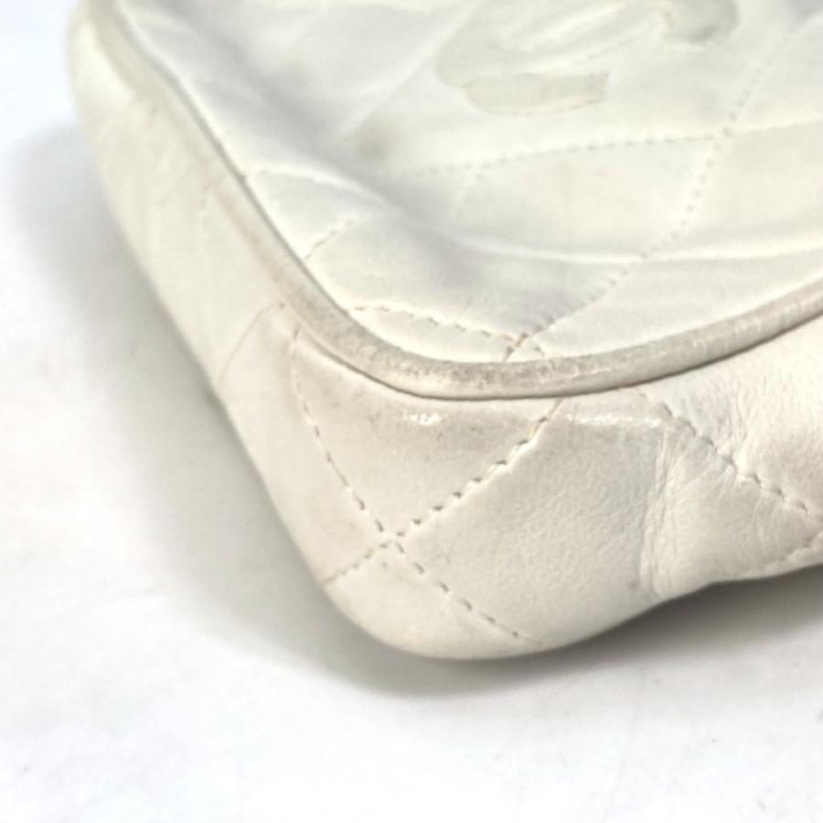 CHANEL シャネル ココマーク CC マトラッセ キルティング がま口 フリンジ付 ウエストポーチ チェーン ウエストバッグ ラムスキン【中古】 | CHANEL | 07