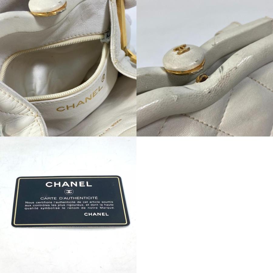 CHANEL シャネル ココマーク CC マトラッセ キルティング がま口 フリンジ付 ウエストポーチ チェーン ウエストバッグ ラムスキン【中古】 | CHANEL | 09