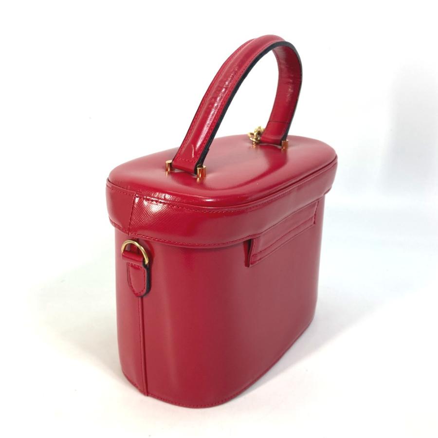 VERSACE ヴェルサーチ ヴィンテージ サンバーズト ハンドバッグ チェーンチャーム付き カバン バニティバッグ レッド レディース.【中古】 |  | 03